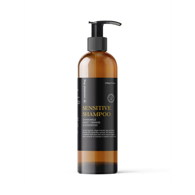 Natural Sensitive Dog Shampoo, (Chamomile, Sweet Orange & Rosewood)