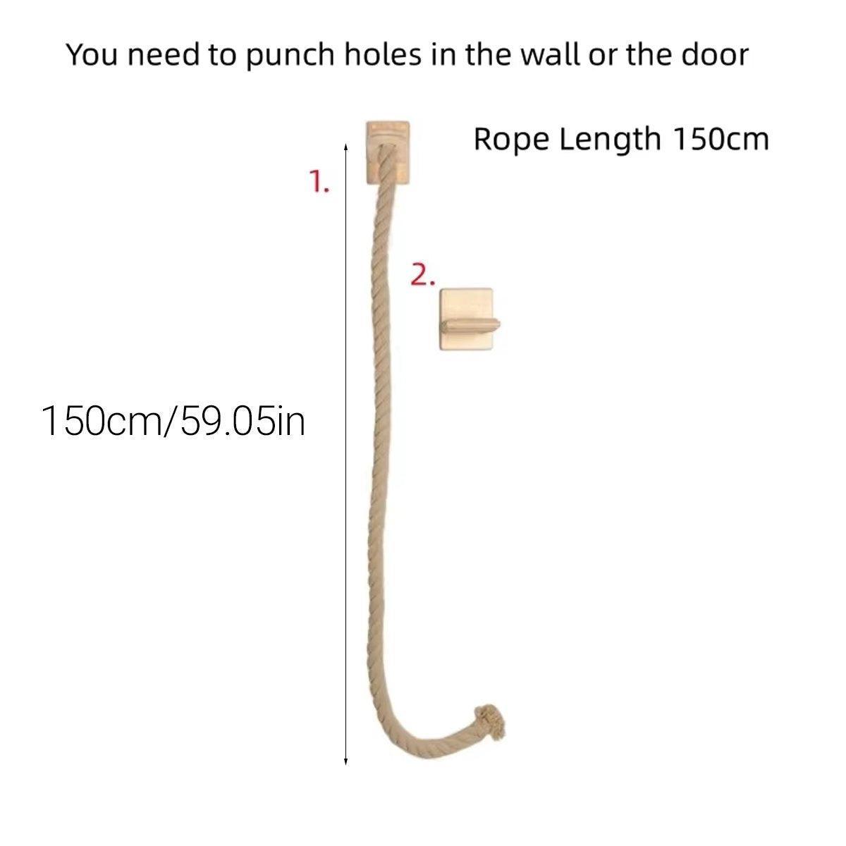 Cat Climbing Frame, Rope, Leash, Jumping Platform for Cats