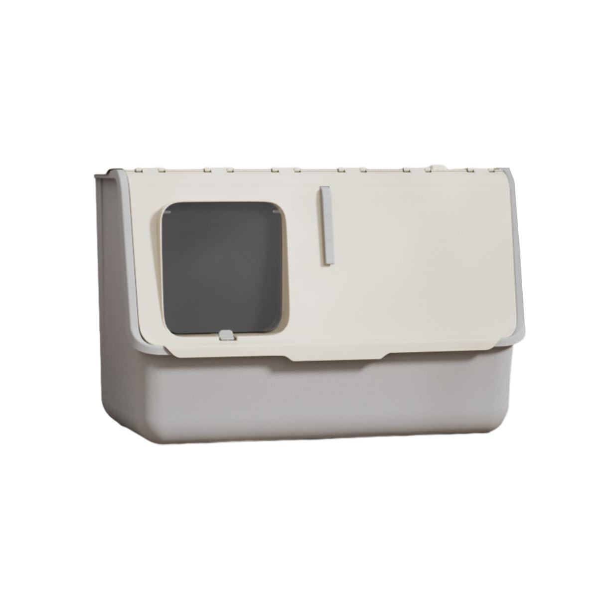 Large Fully Enclosed Cat Litter Box, Lid Odor Control - Yellow