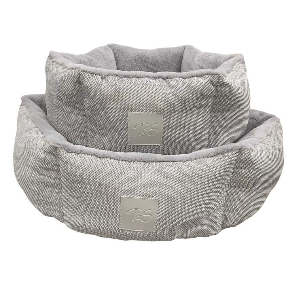 Pet nest, Plush latte, dog bed, cat bedding, Medium, 62x62cm