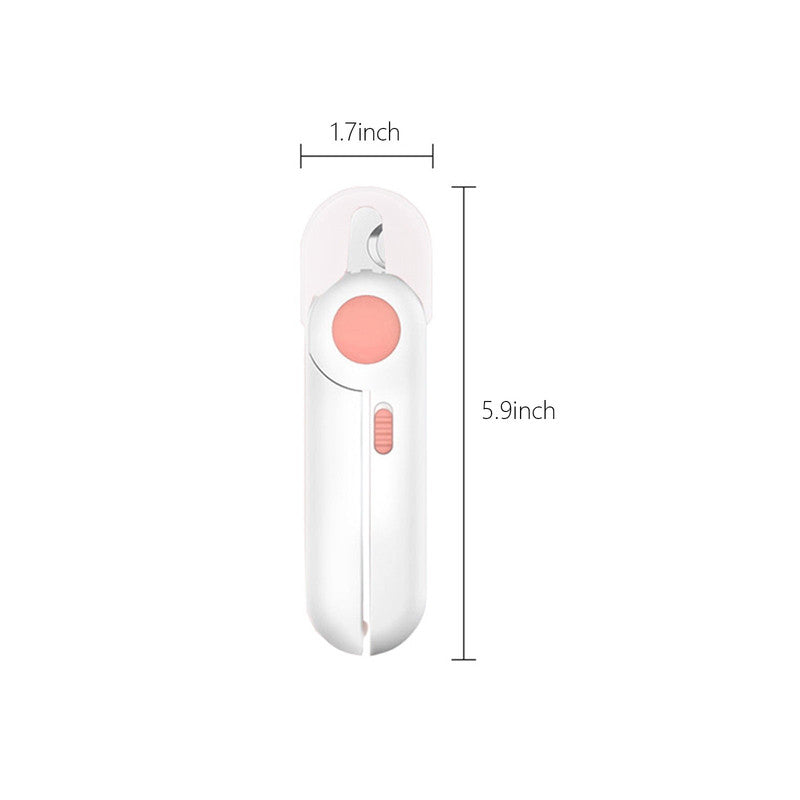 Pet Nail Clippers Set with LED Light and Safety Guard, for Cats & Small Dogs