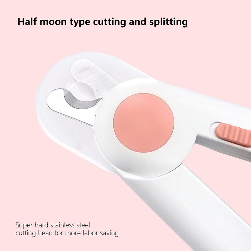 Pet Nail Clippers Set with LED Light and Safety Guard, for Cats & Small Dogs