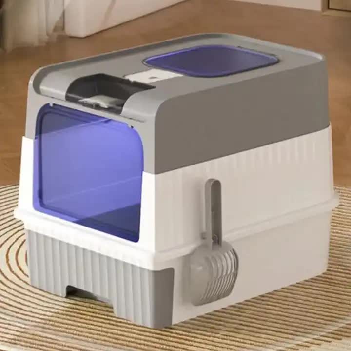 Automatic, Sterilizing Cat Litter Box - Control, UV Germicidal Technology