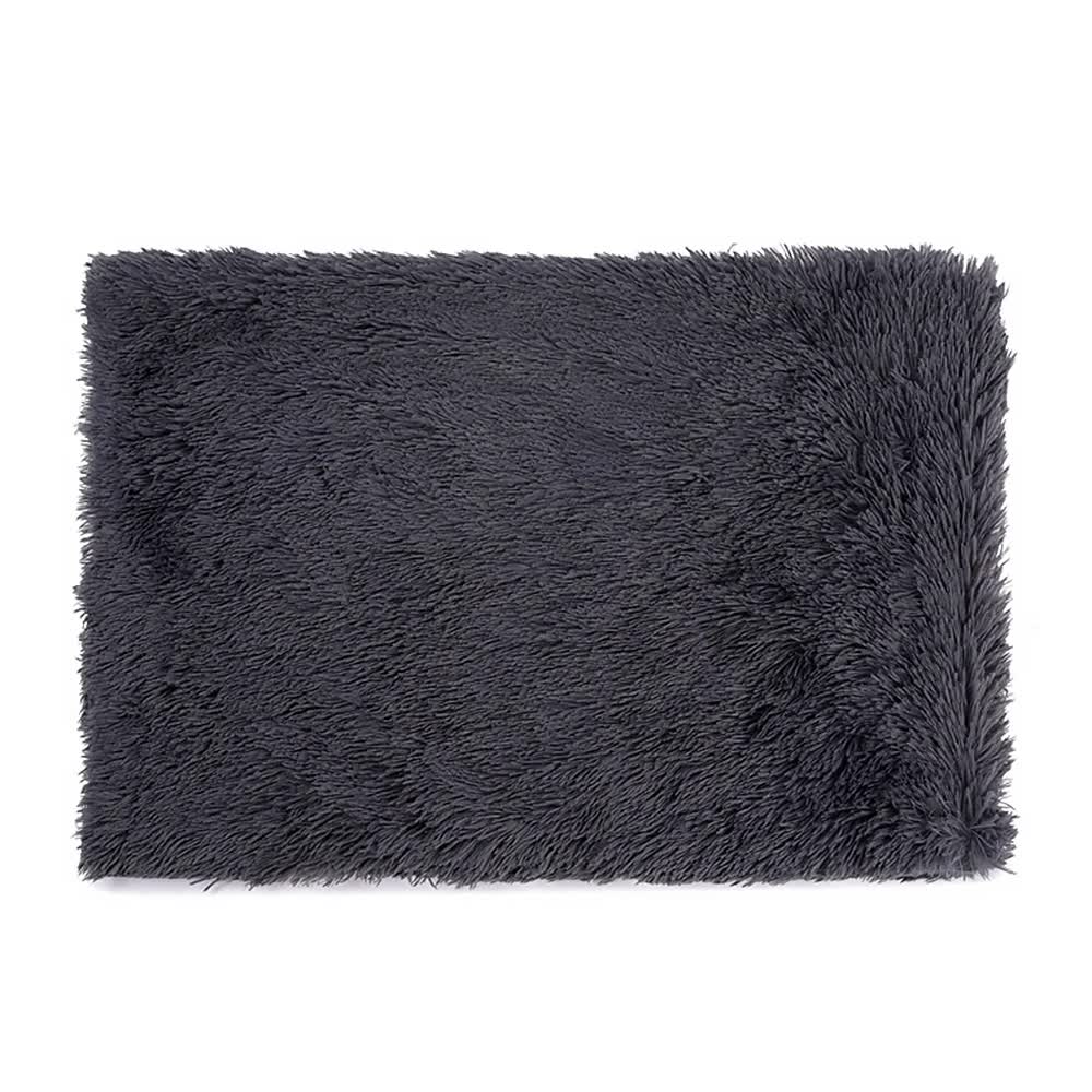 Fluffy Pet Blankets-Soft Faux Fur, Anti-Anxiety Cozy Throws, M 80*55cm Dark Grey