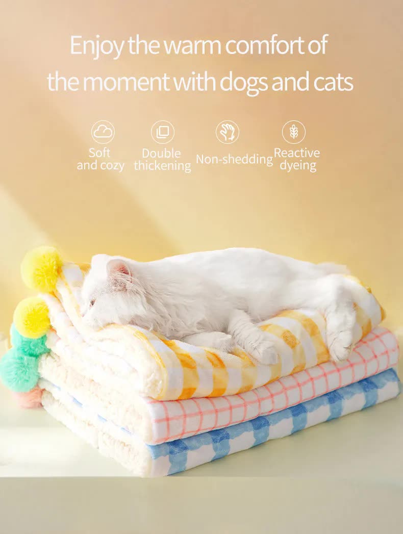 Multi-Use Pet Blanket - Soft Cushion, Blanket, Pillow, Cats, Small Dogs