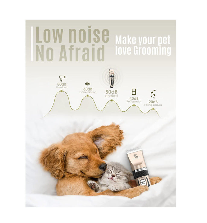 Silent Pet Hair Clippers - Electric Grooming Clippers for Dogs & Cats