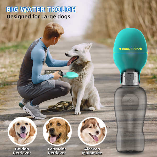 Portable, Foldable Pet Water Bottle - 800ml Capacity – Leakproof Hydration Dispenser