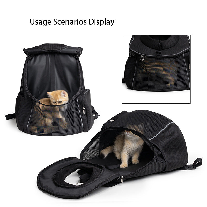 Breathable, Mesh, Pet Carrier Backpack - Head-Out Design, Small Dogs & Cats