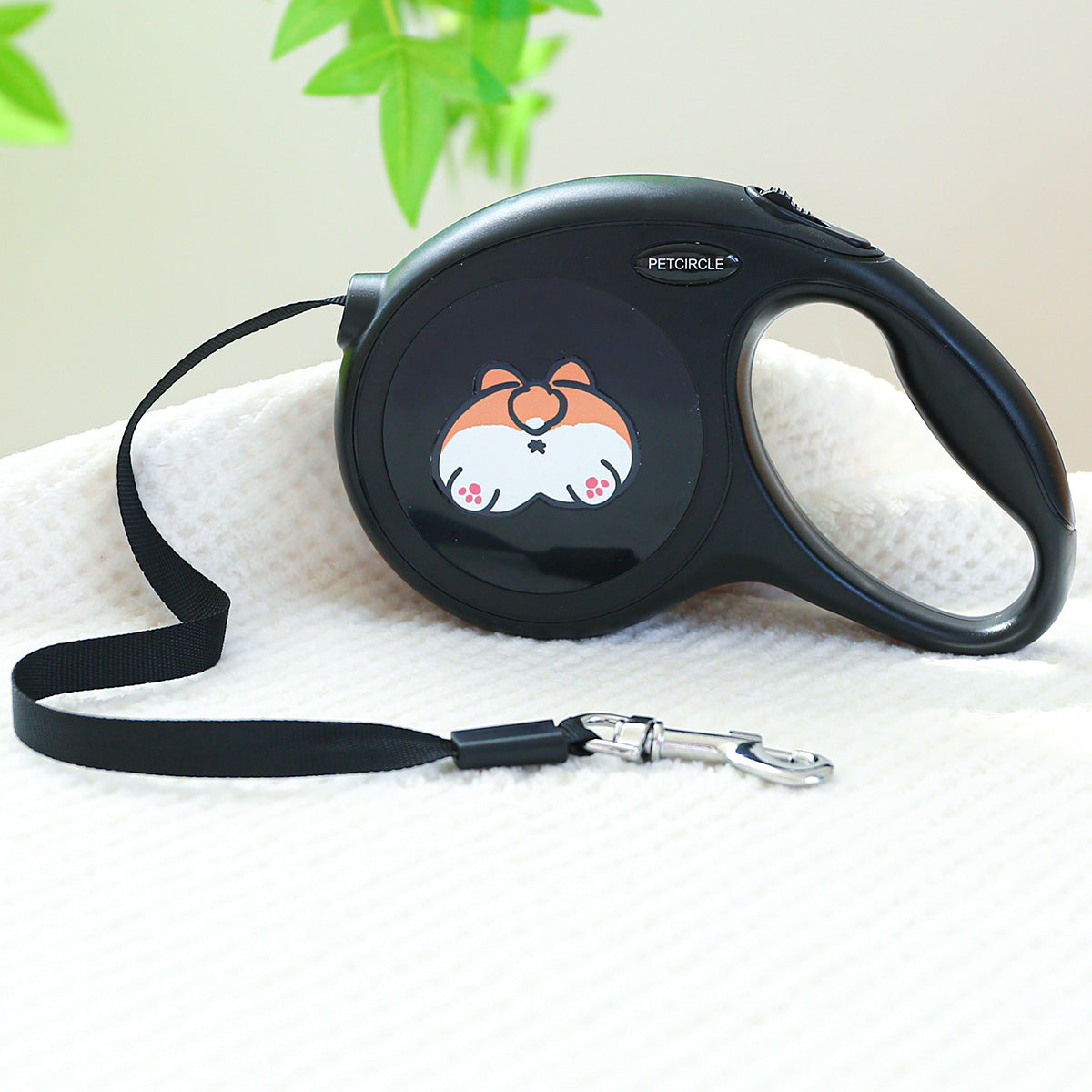 Corgi Buttocks, 5m Cartoon Retractable Dog Leash - Durable