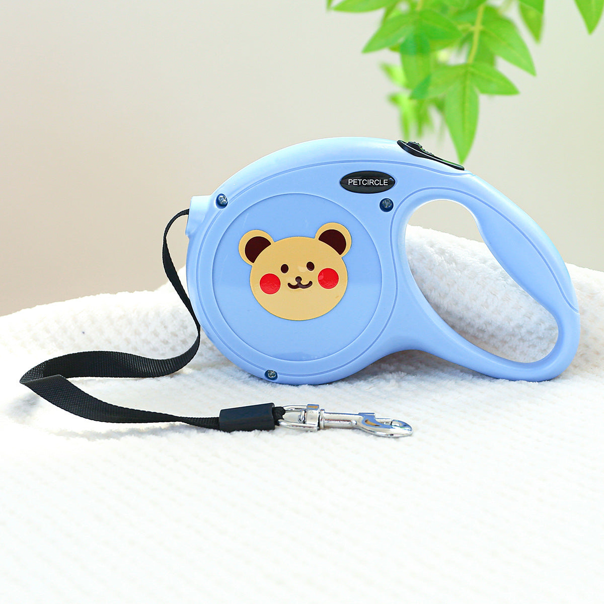 Blue Bear 5m Cartoon Retractable Dog Leash for Puppies - Durable, Tangle-Free
