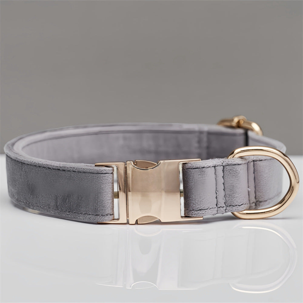 Dog Collar with Metal Buckle - Adjustable Nylon Pet Collar - L