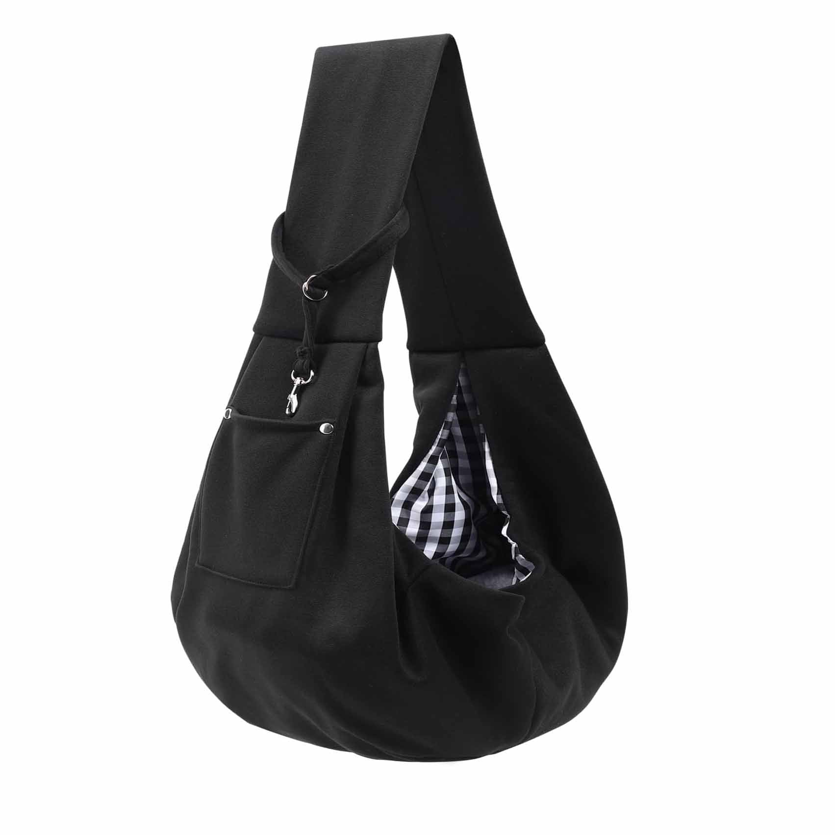 Black Pet Carrier Backpack - Adjustable Shoulder Sling, for Small Dogs & Cats