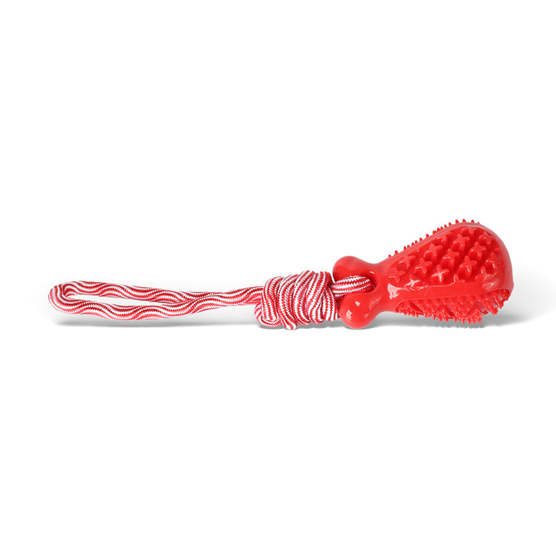 Red Single Drop of Water, Durable Cotton Rope Dog Toy Set (3-Pack)