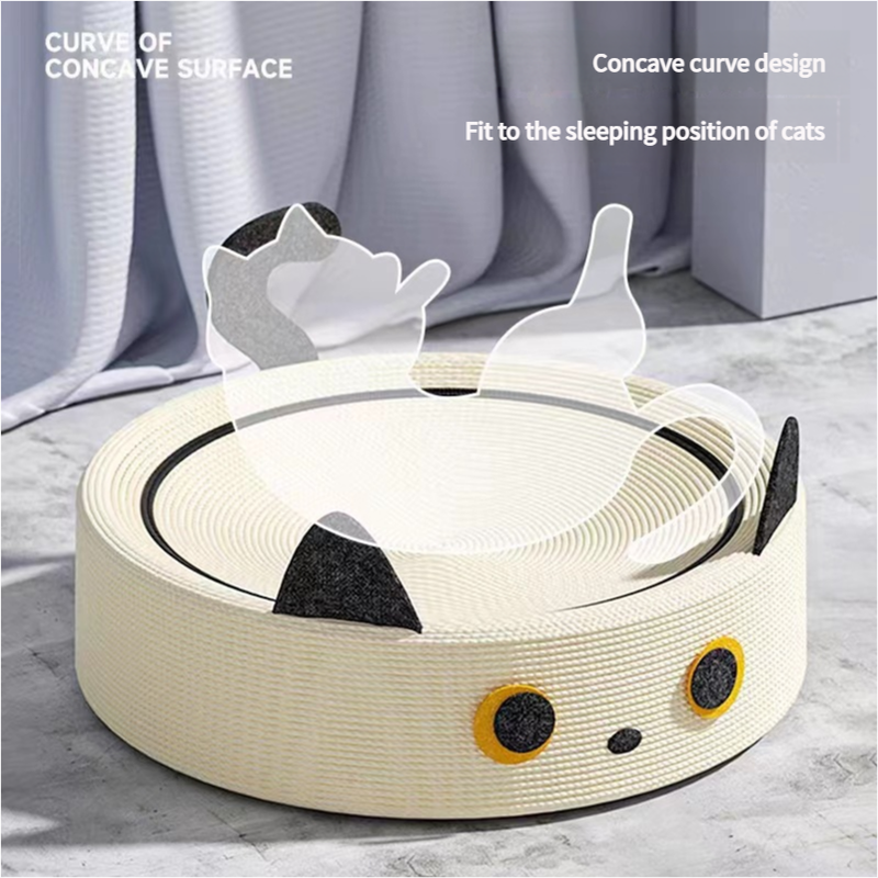 White and Pink, Cat Scratching Post and Lounger - 41cm Cat Scratch-Proof, Basin