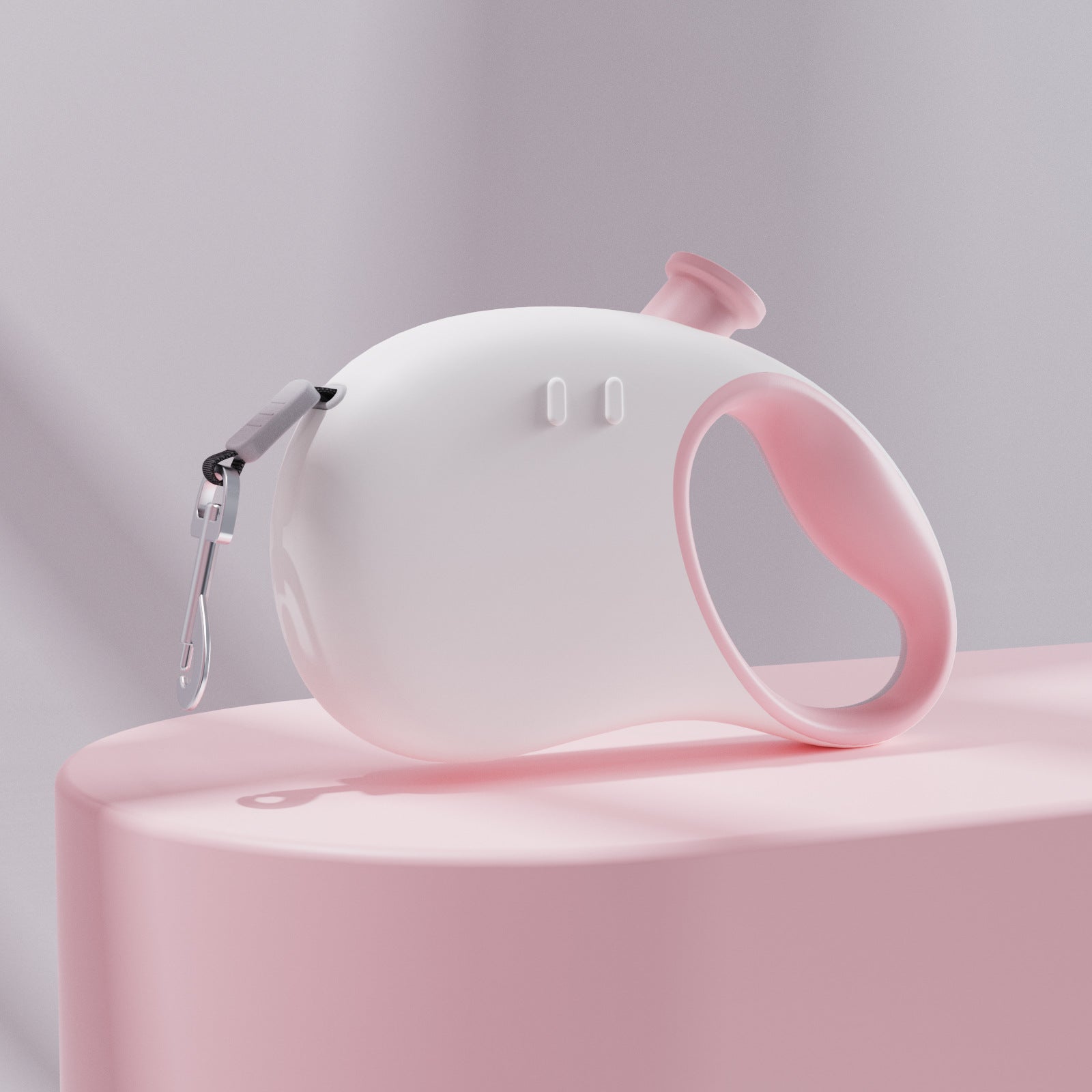 Retractable Dog Leash - Reflective with 3m Extension, (Pink)