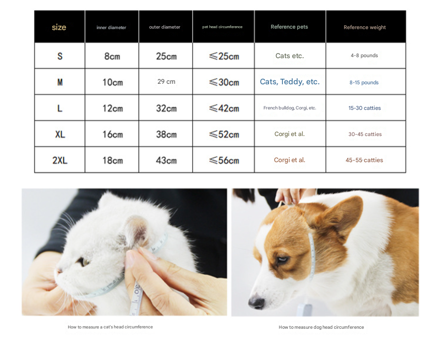 Yellow Adjustable Soft Elizabethan Collar for Pets - Comfortable Recovery Aid - S