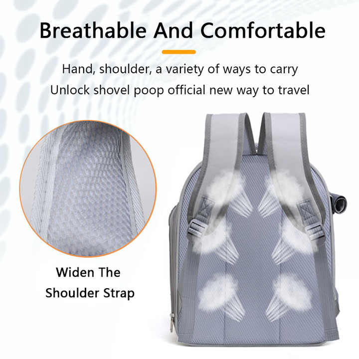 Spacious Pet Carrier Backpack with Clear Window - for Cats & Small Dogs