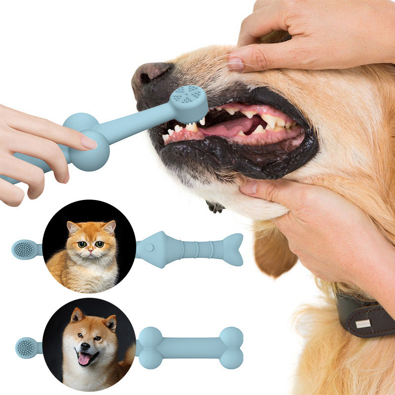 6 x Silicone Pet Toothbrushes - dogs and cats