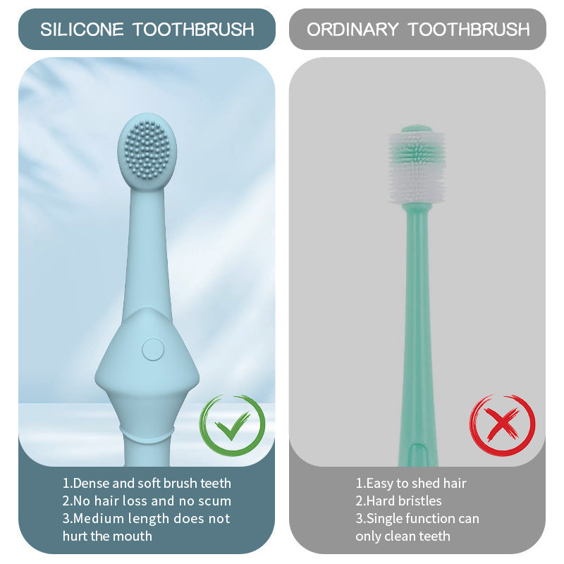 6 x Silicone Pet Toothbrushes - dogs and cats