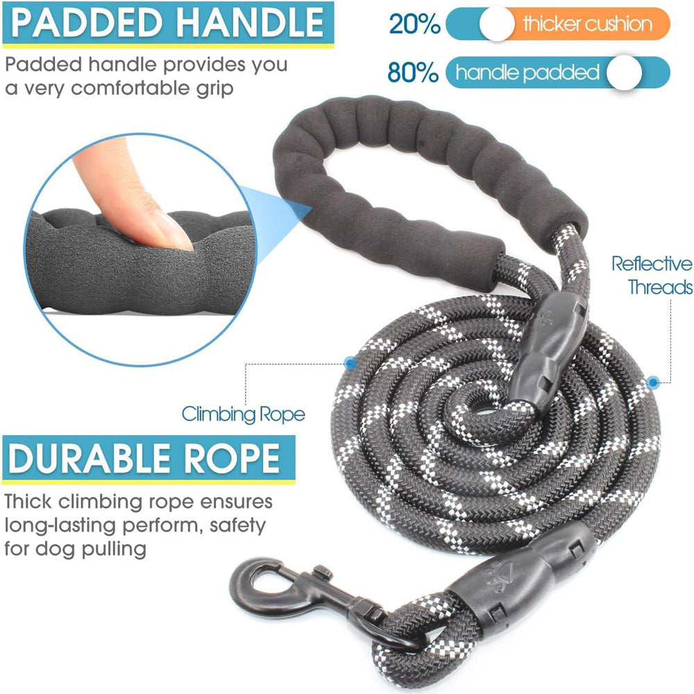 Black 3-in-1 Tangle-Free, Dog Leash for 1-3 Dogs