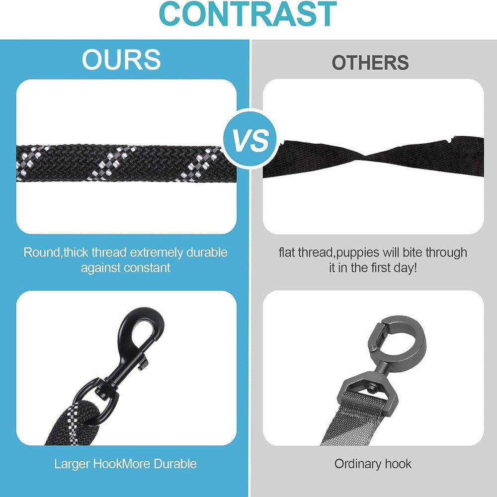 Black 3-in-1 Tangle-Free, Dog Leash for 1-3 Dogs