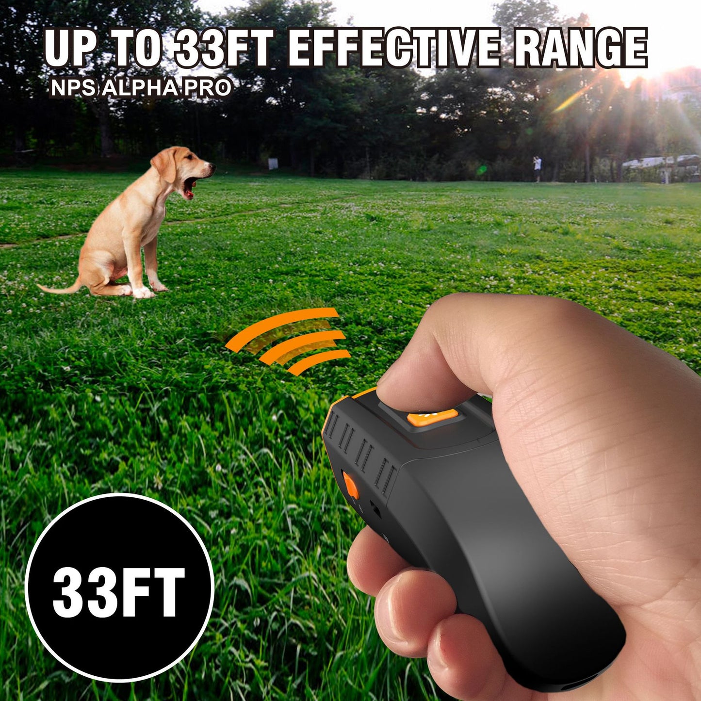 Dog Barking Ultrasonic Repeller, Portable 3-Core