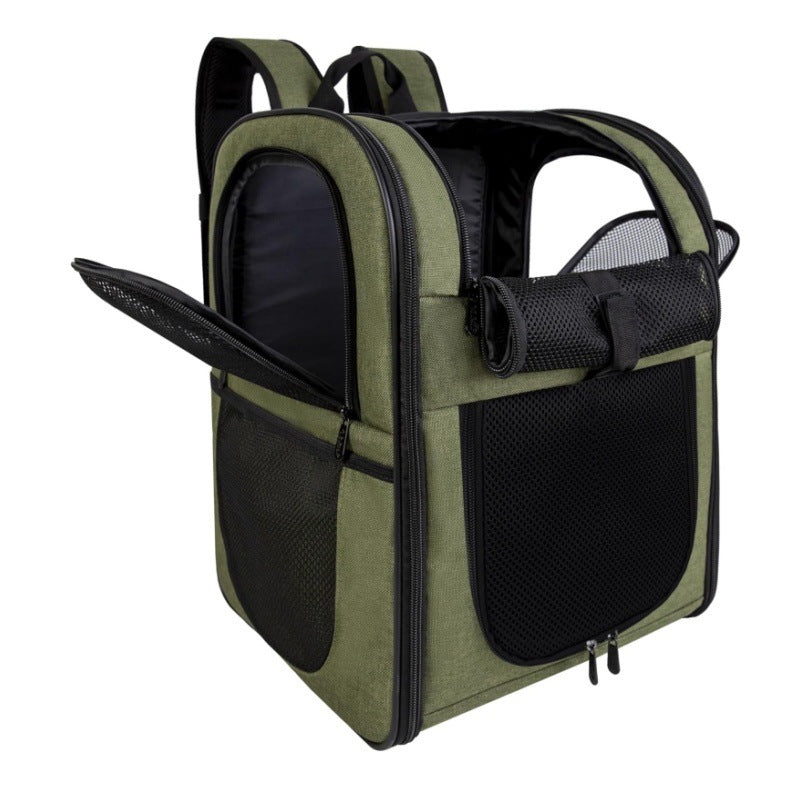 Green, Breathable Comfort, Pet Travel, Backpack