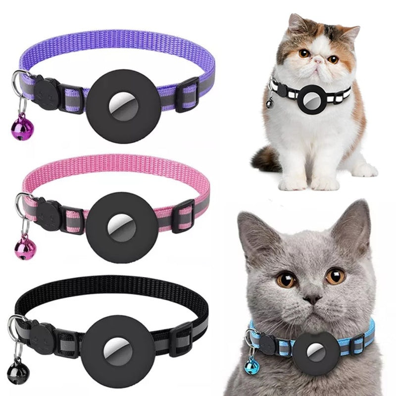 Reflective pet collar, airtag waterproof case