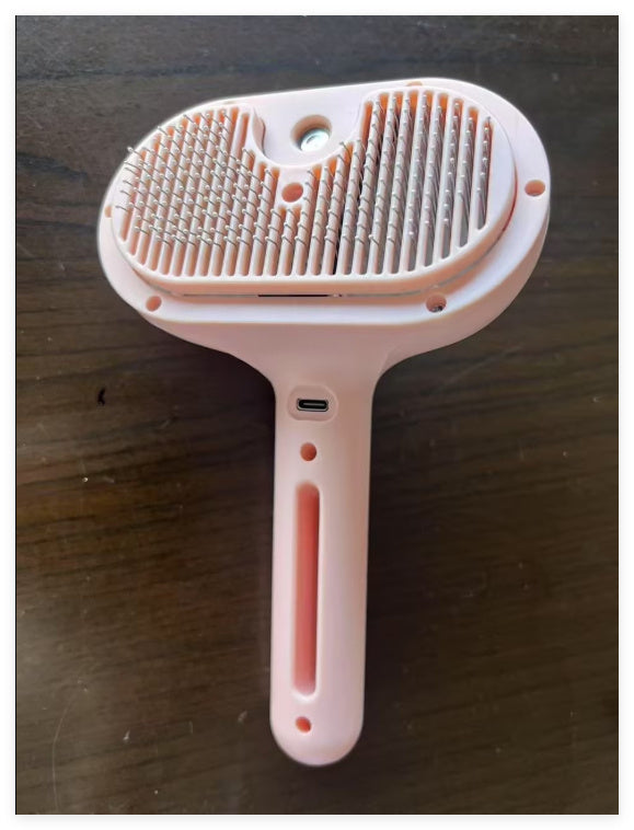 Pet Hair Remover Brush, Grooming de-matting Comb, Built-in Mist Humidifier