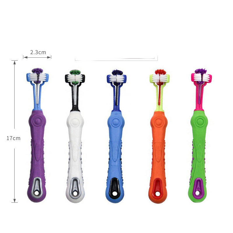 Pet Dental Fingers Double-headed Toothbrush, Dog Teeth Cleaning