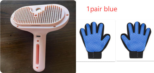 Pet Hair Remover Brush, Grooming de-matting Comb, Built-in Mist Humidifier