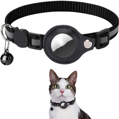 Reflective pet collar, airtag waterproof case