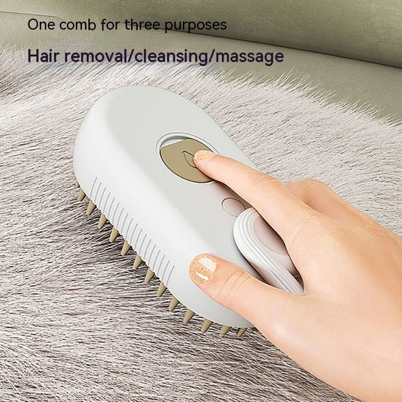 Cat and Dog Grooming Steam Brush, 3 In 1 Electric Spray, Hair Removal