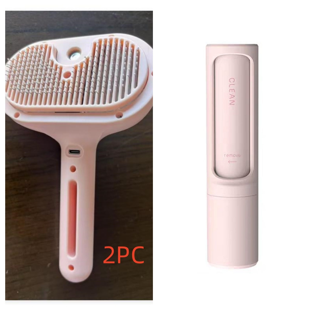 Pet Hair Remover Brush, Grooming de-matting Comb, Built-in Mist Humidifier