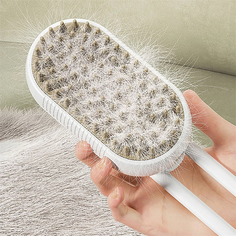 Cat and Dog Grooming Steam Brush, 3 In 1 Electric Spray, Hair Removal