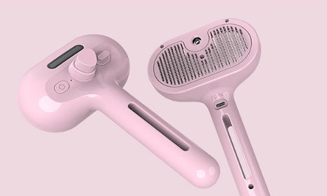 Pet Hair Remover Brush, Grooming de-matting Comb, Built-in Mist Humidifier