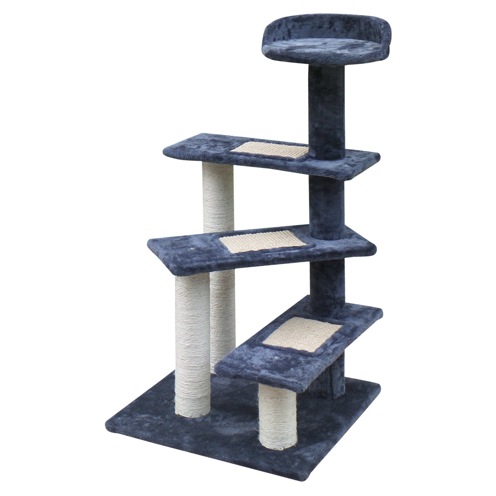 i.Pet Cat Tree 100cm, Scratching Post, Tower, Wood Steps