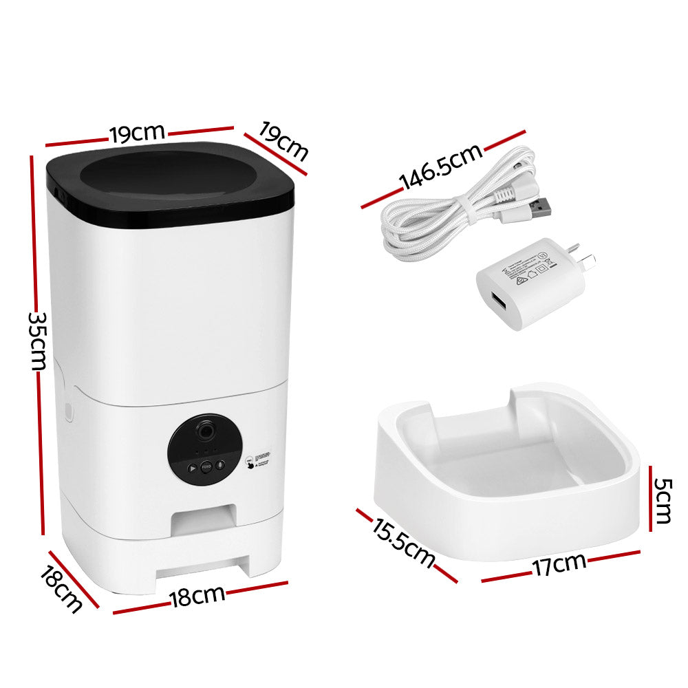 i.Pet Automatic Pet Feeder 6L Auto Camera Dog, Cat Smart HD Camera, WiFi
