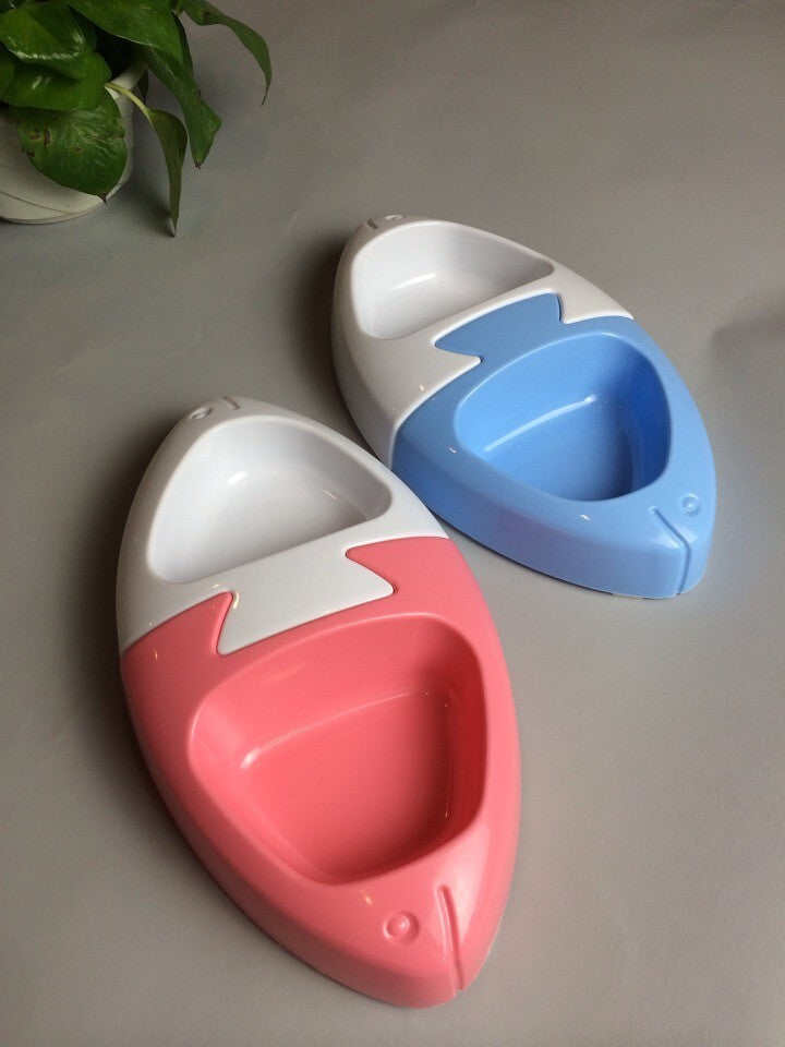 2 x Small pet plastic feeding bowls