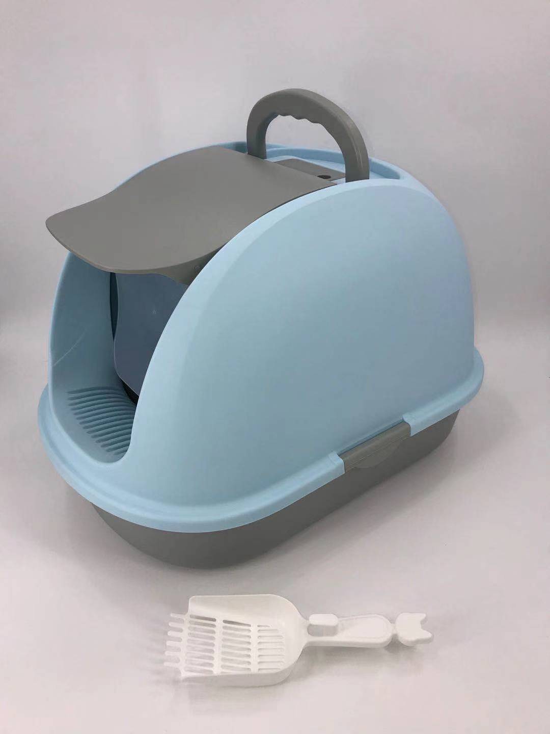 XL Portable Hooded Cat Toilet, Litter Box Tray, House, Filter and Scoop