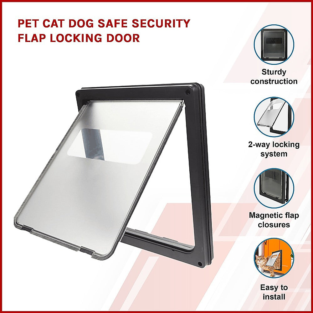 Pet Cat/Dog Safe Security Flap, Locking Door