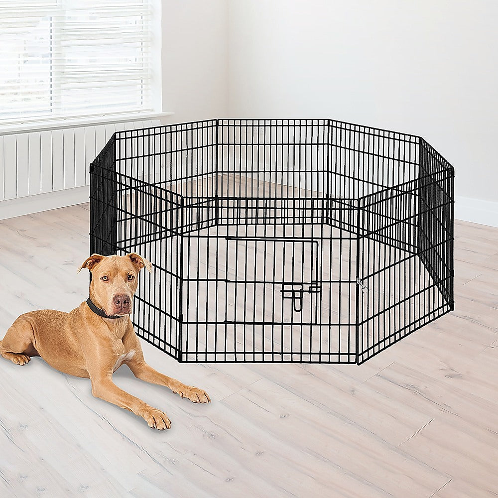 24" 8 Panel Pet Dog Playpen, Puppy Exercise